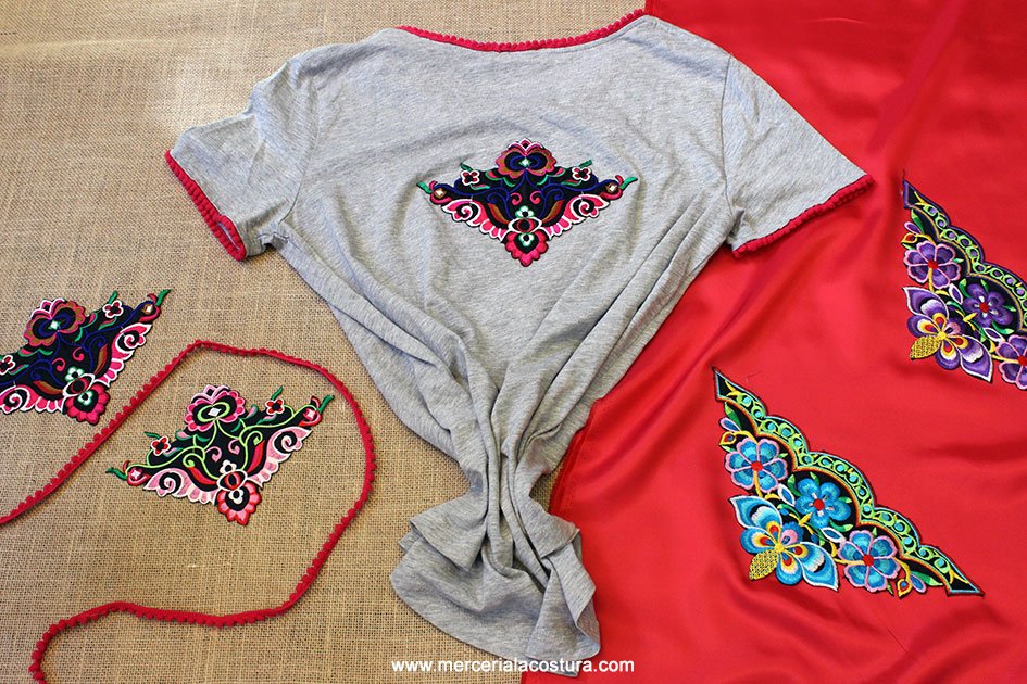 camiseta_customizada_parches_florales camiseta_customizada_parches_florales