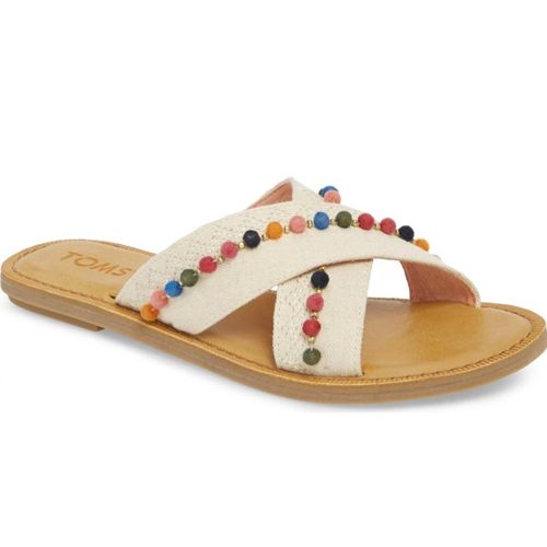 Sandalias con pompones mini