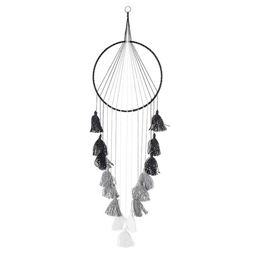 Colgante de pared con borlas