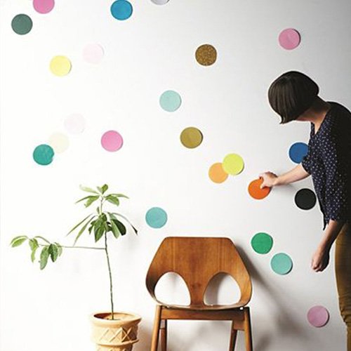 Vinilo de pared de confeti realizado con fieltro