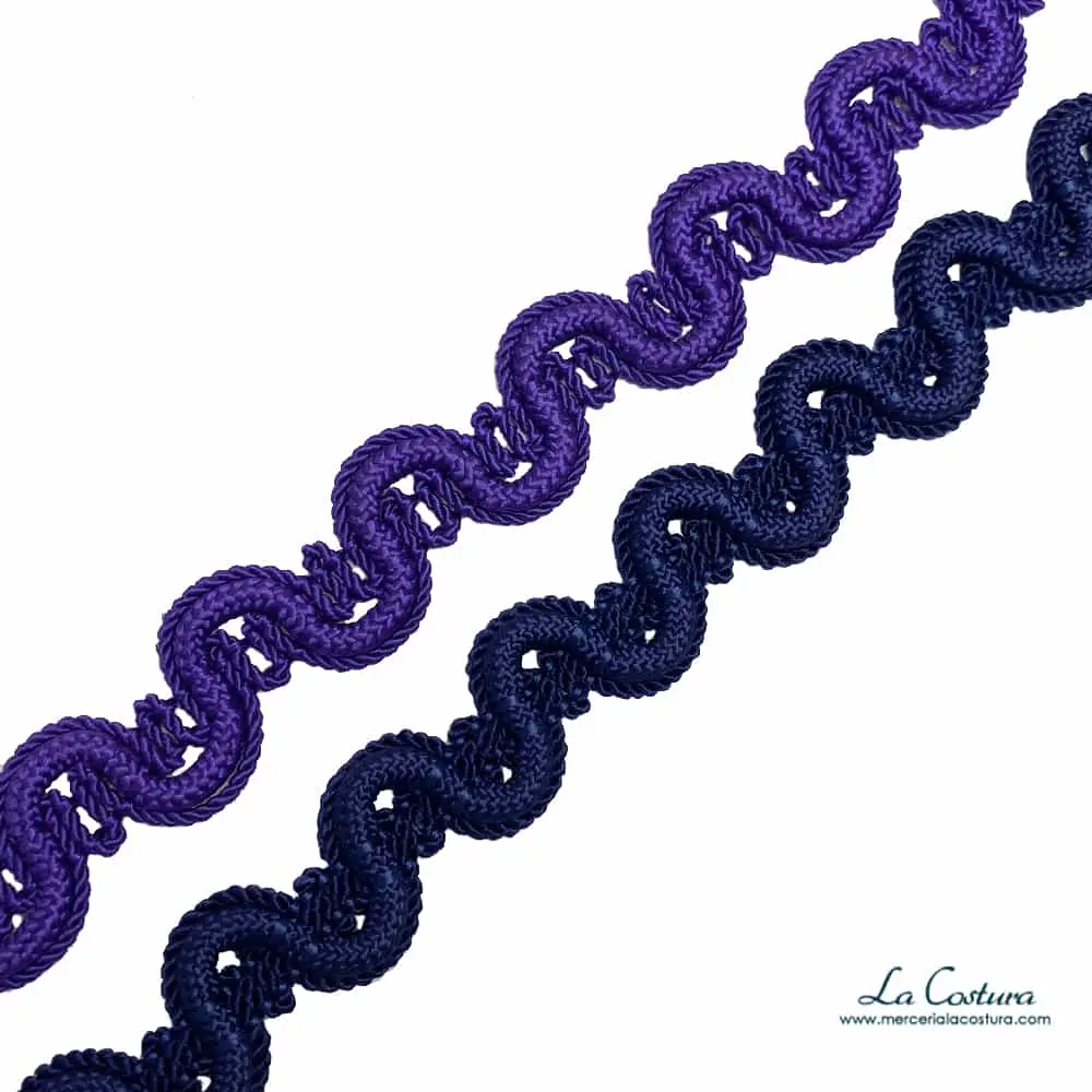 Pasamanería ondas de cordón de rayón 2,3cm