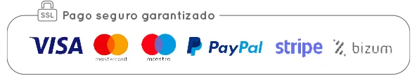 pagos seguros Stripe Paypal Bizum Visa