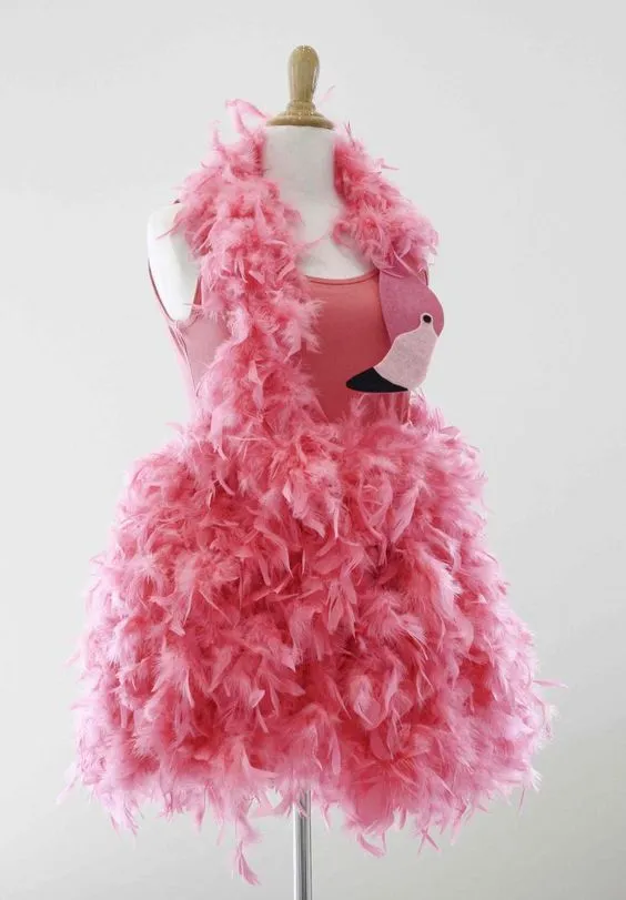 disfraz-DIY-flamenco-plumas-rosas