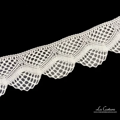 Puntilla bolillo zigzag 8cm