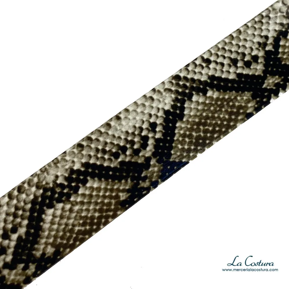Cinta estampado serpiente 2cm - Imagen 3