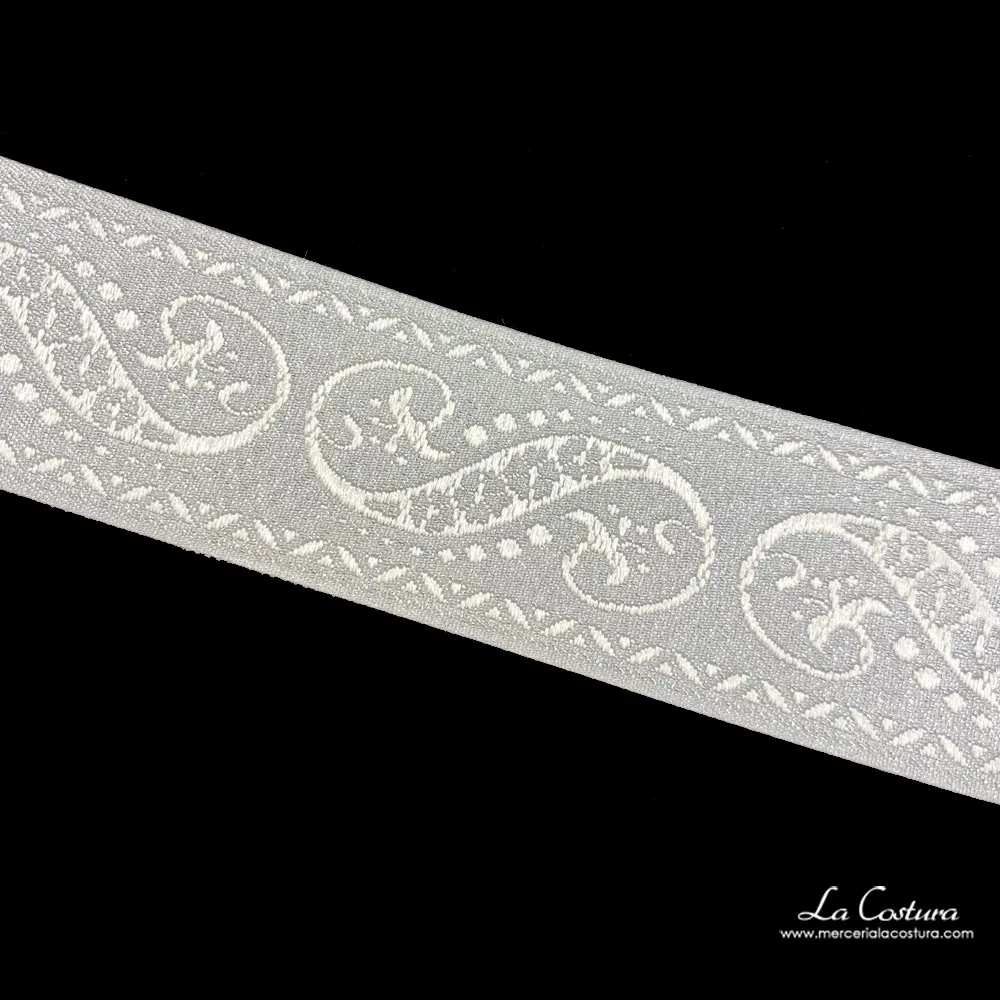 Tapacosturas estampado tipo cachemir 24mm - Imagen 3