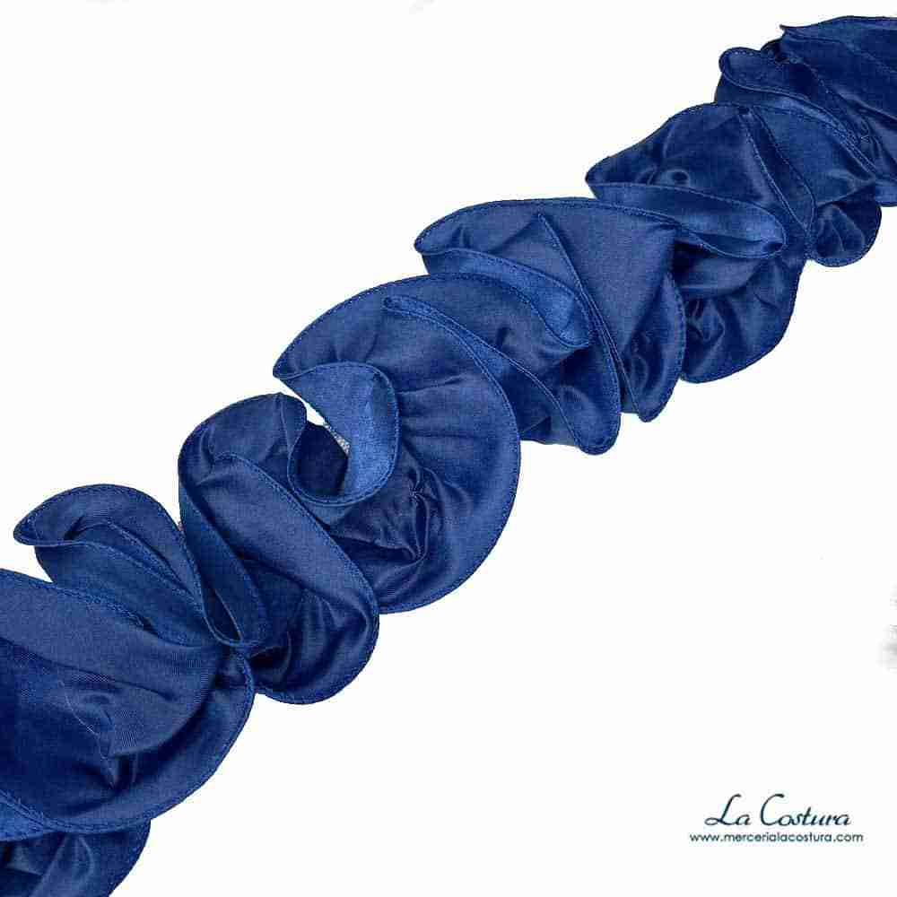 Pasamanería ondas raso efecto flor 10cm - Imagen 6