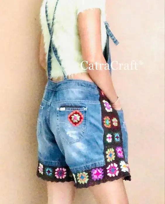 DECORAR PANTALONES CON CROCHET