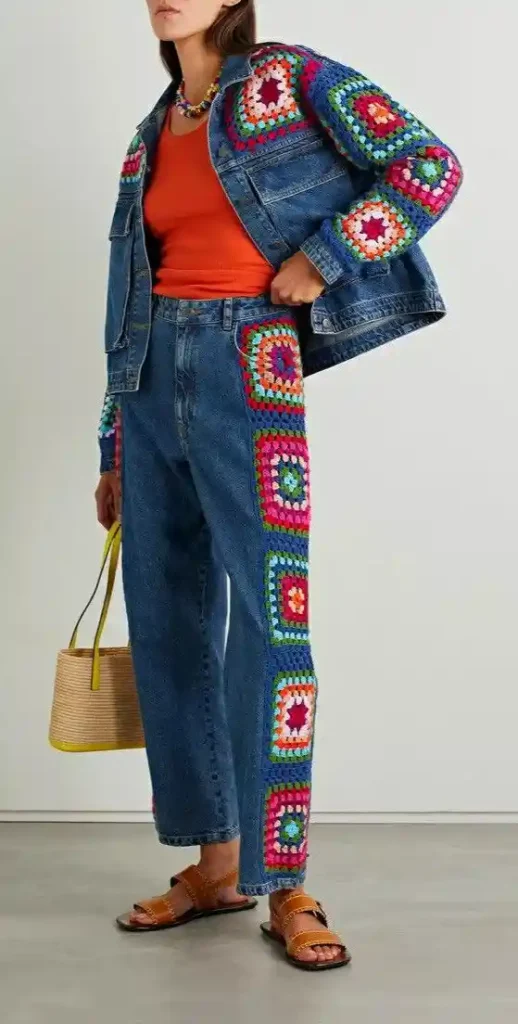 DECORAR PANTALONES CON CROCHET