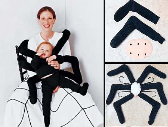 disfraz arana facil DIY para bebe