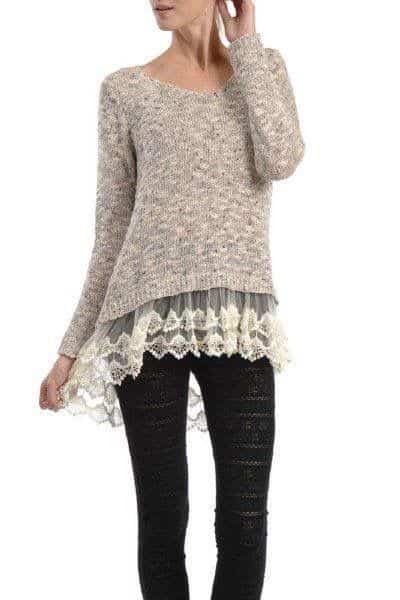 jersey con encaje