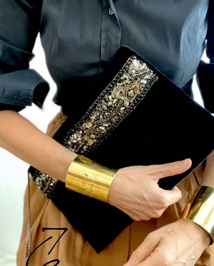 bolso decorado con pasamaneria costura facil