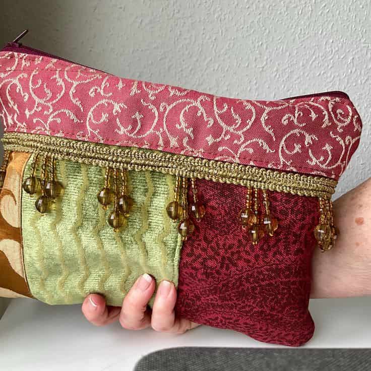 bolso patchwork abalorios DIY