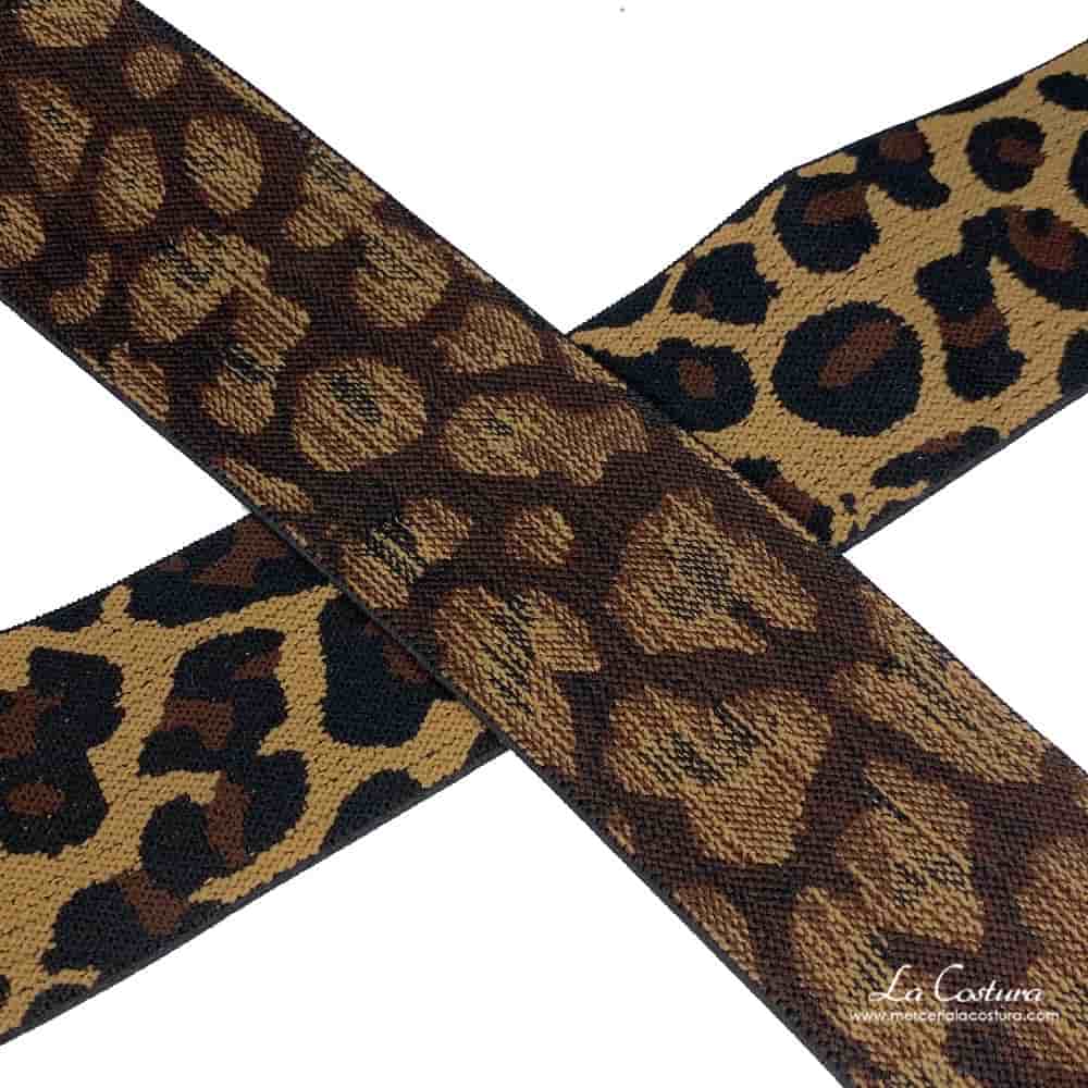 Goma o cinta elástica leopardo 48mm - Imagen 3