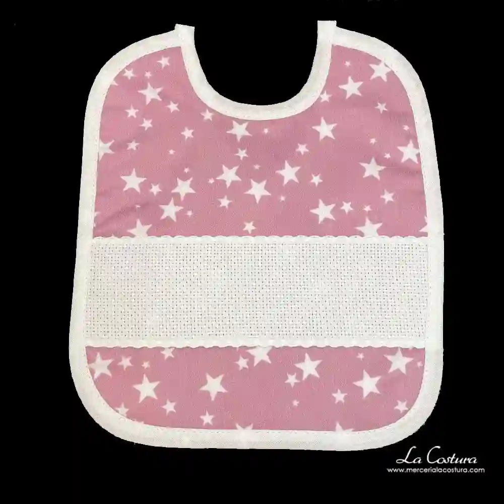 baberos-punto-de-cruz-estrellas-medianos-rosa