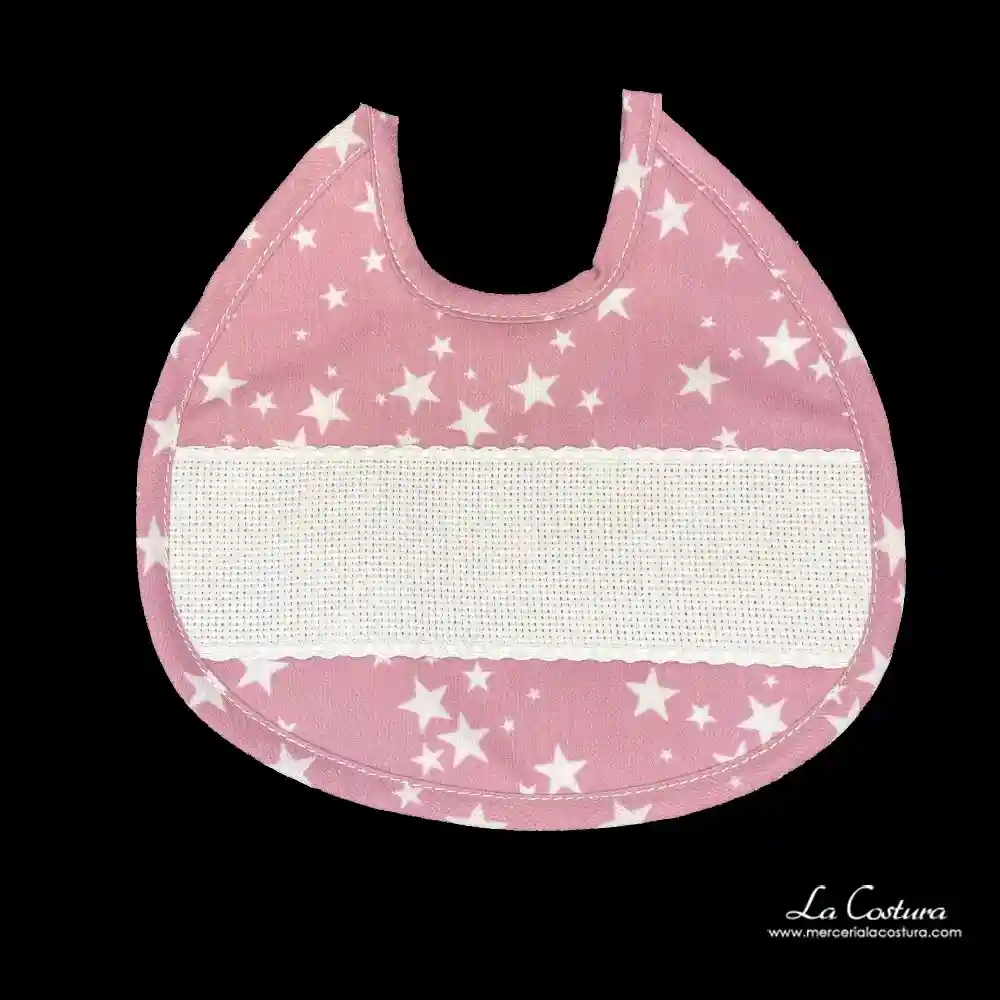 baberos-punto-de-cruz-estrellas-pequenos-rosa