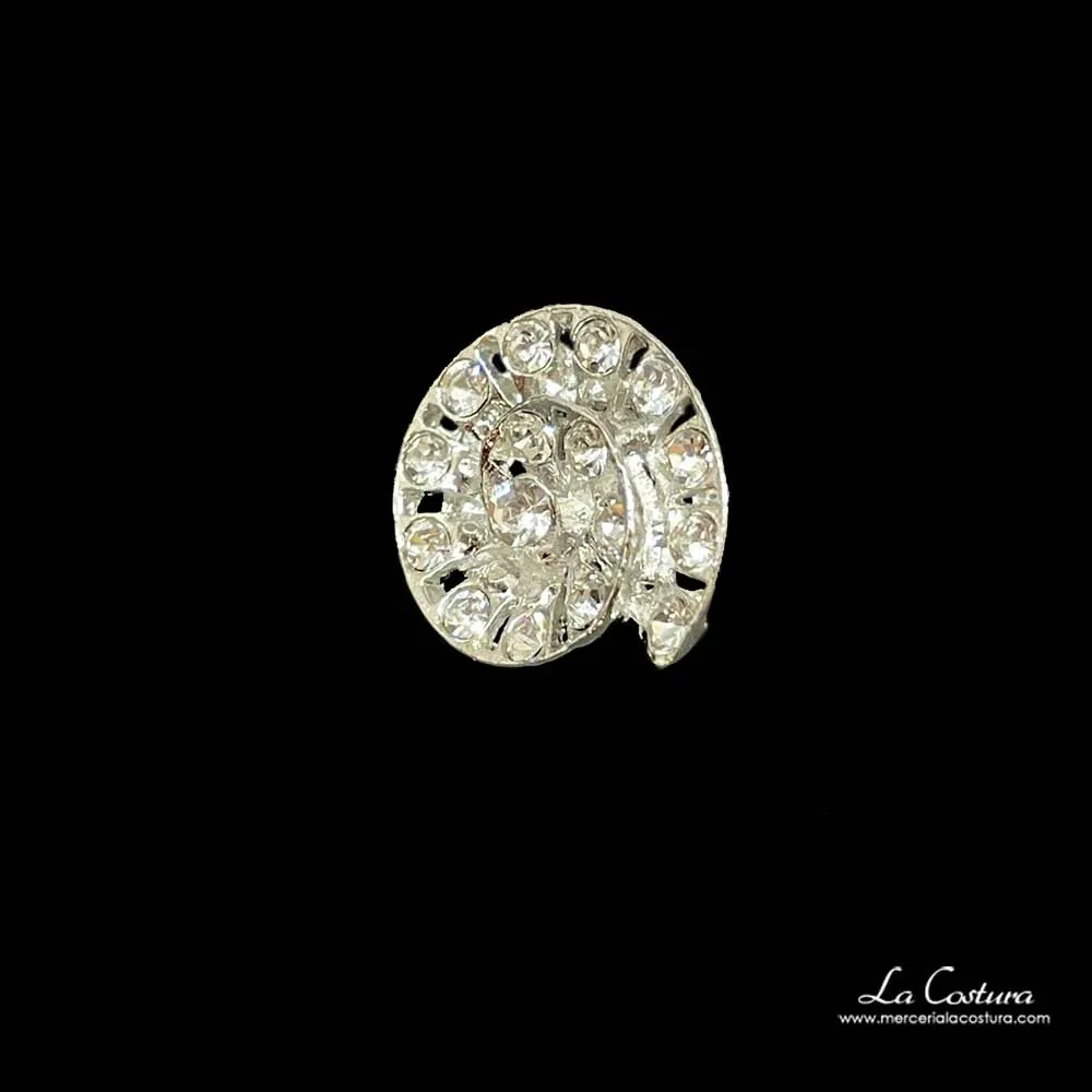 Botón caracola strass 18mm - Imagen 3