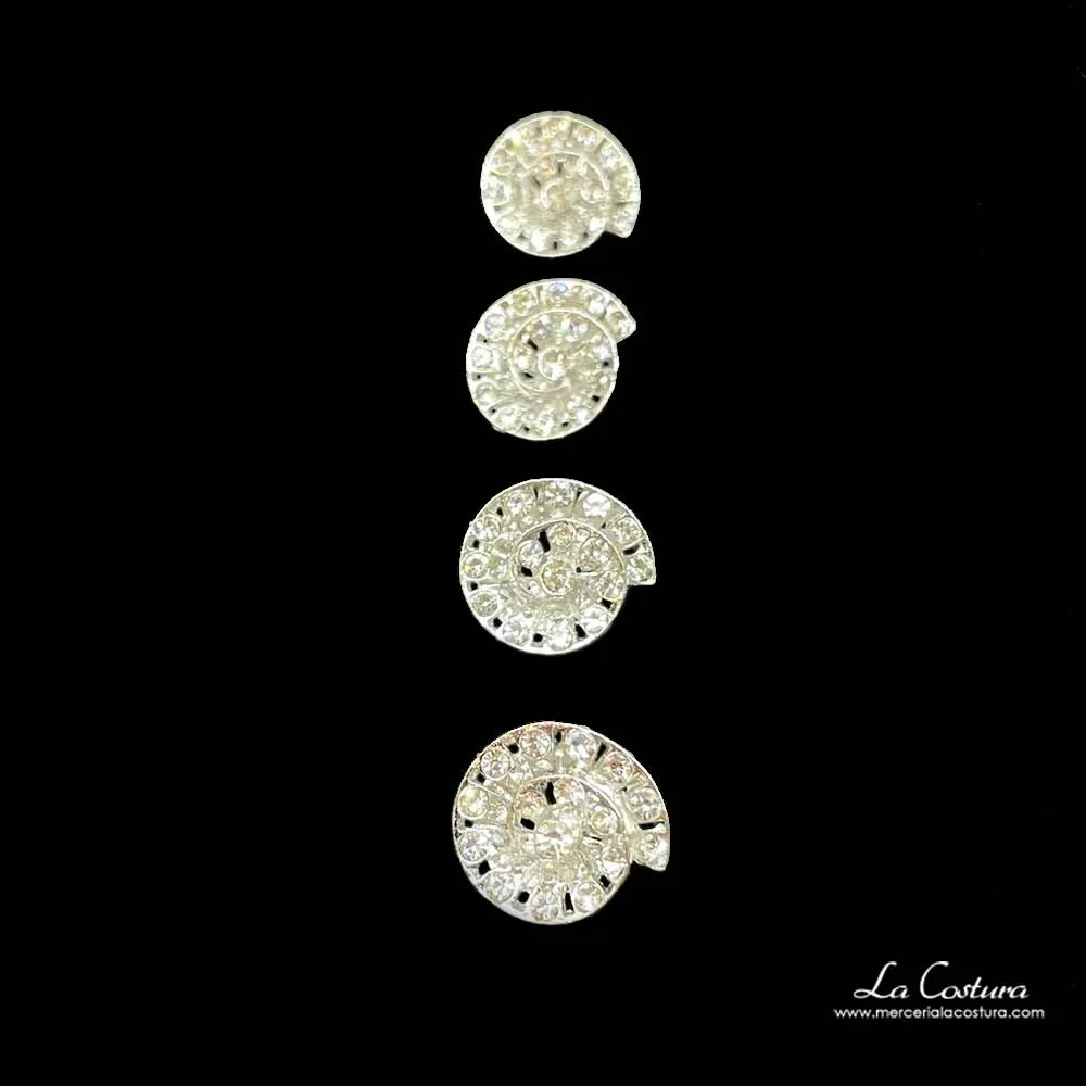Botón caracola strass 18mm - Imagen 4