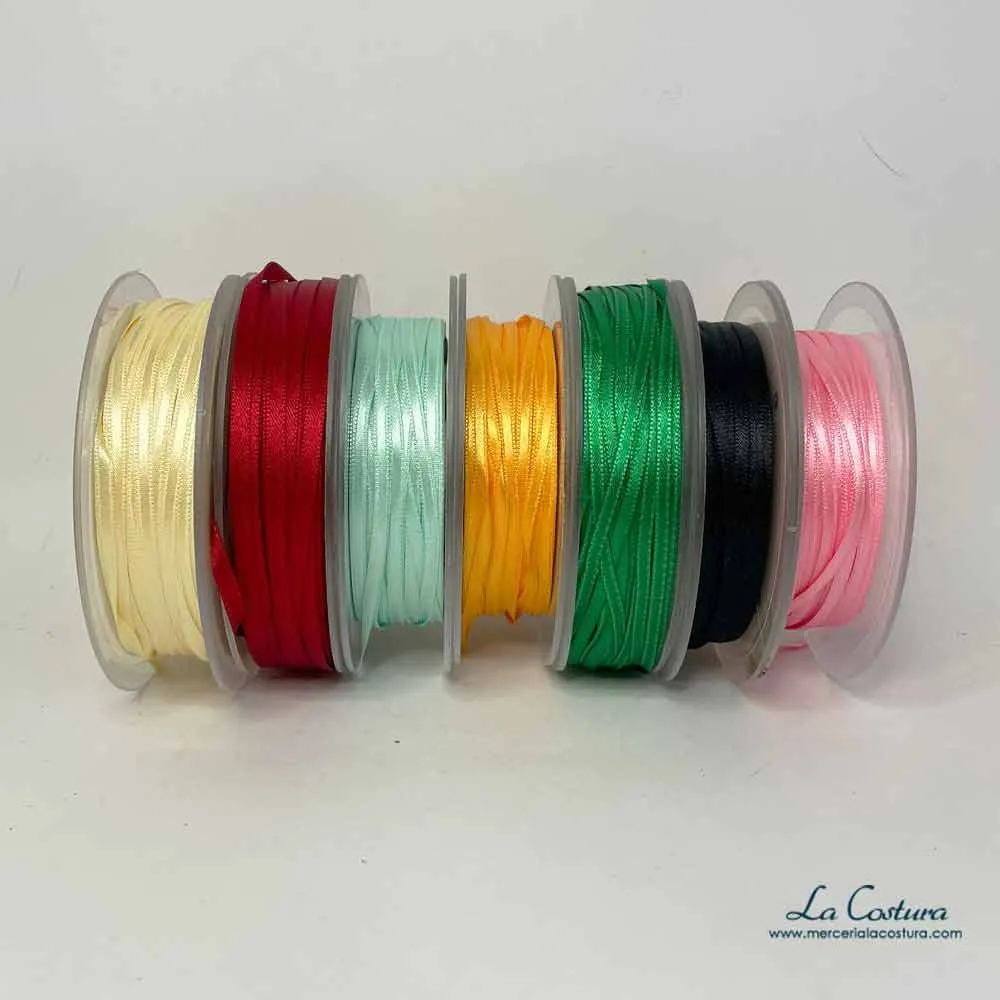 Lazo de raso fino 3mm - Imagen 2