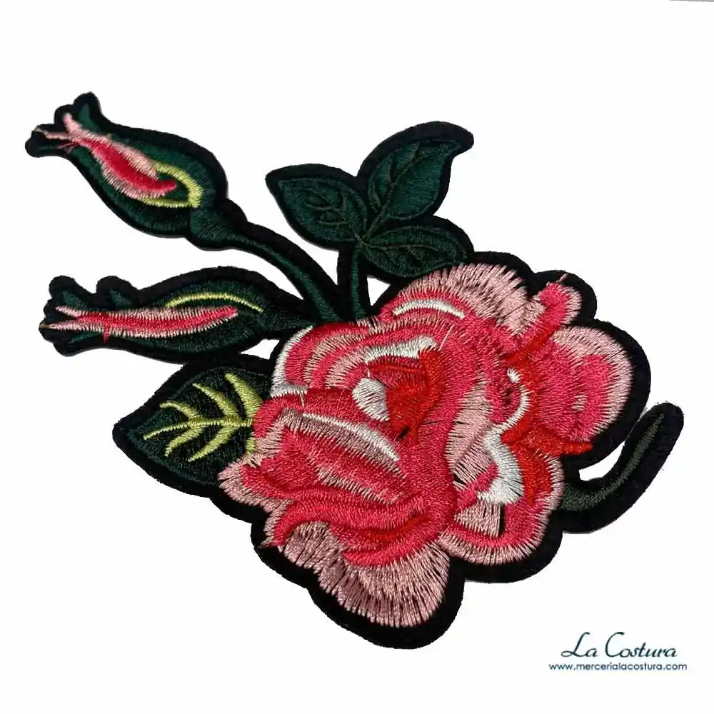 parche-flor-rosa-ramas-de-pegar