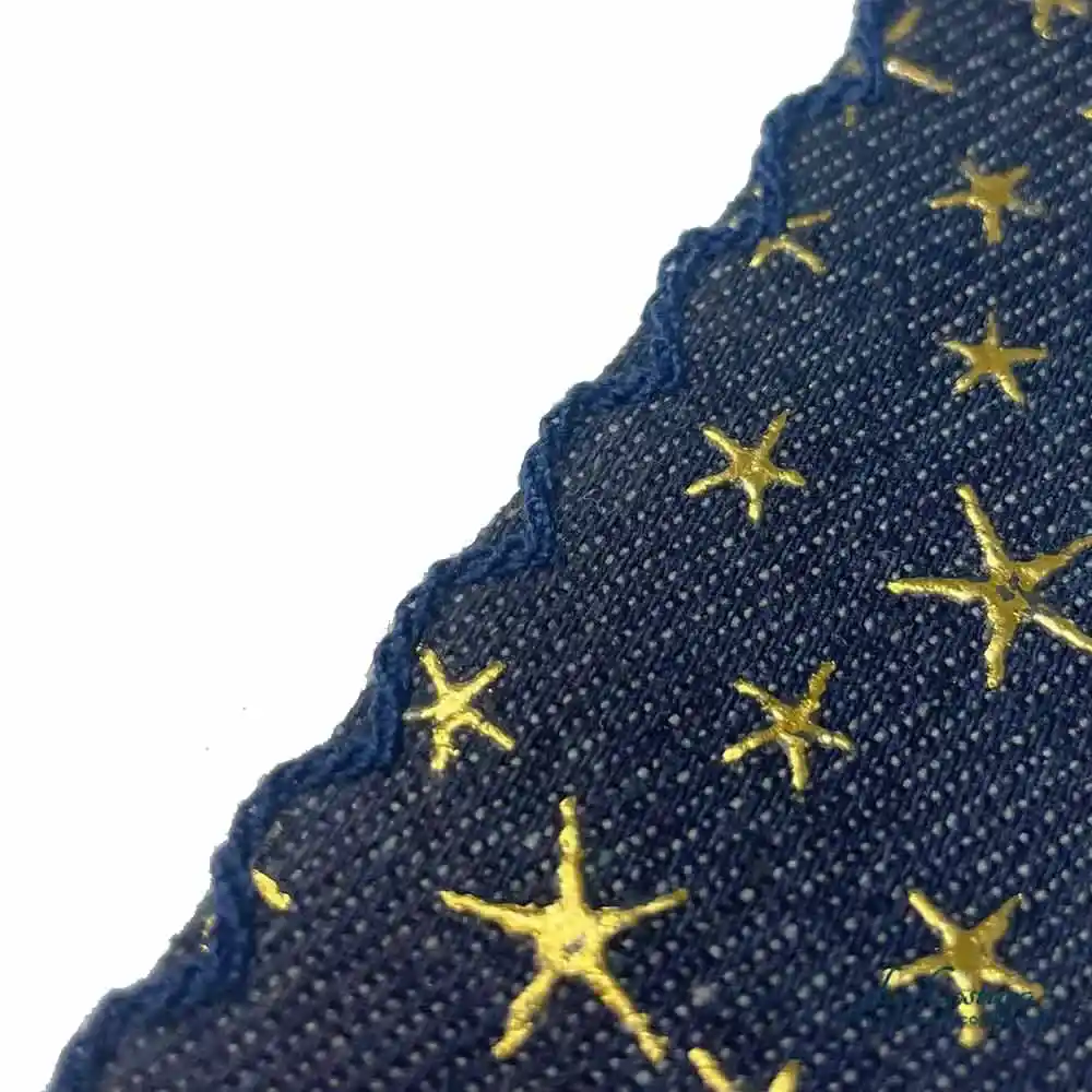 Tapacosturas Denim Estrellas doradas 43mm - Imagen 2