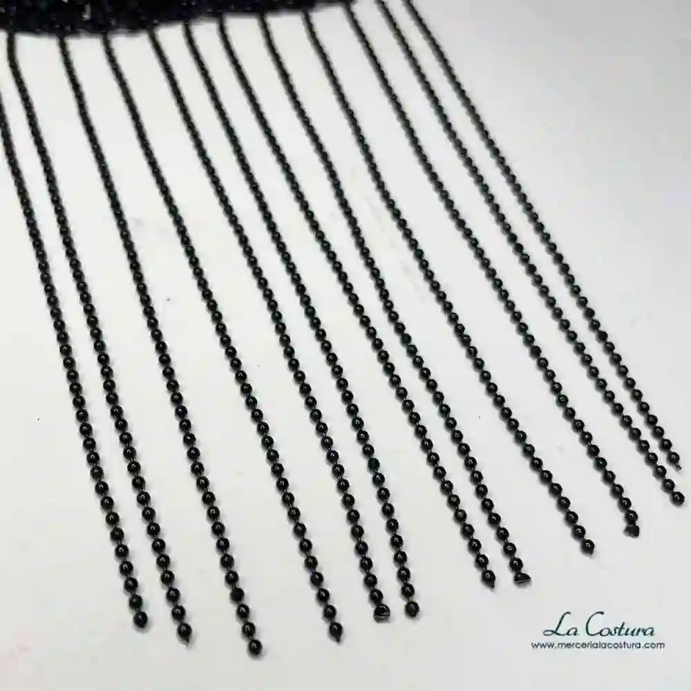 Apliques hombreras brillo fleco cadena 20 cm - Imagen 5