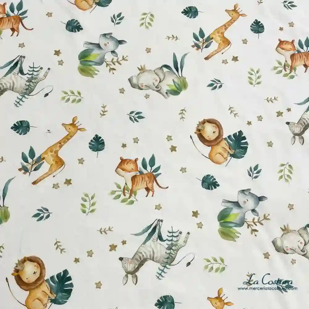 TELA-INFANTIL-ALGODON-ANIMALES-SELVA-zoom