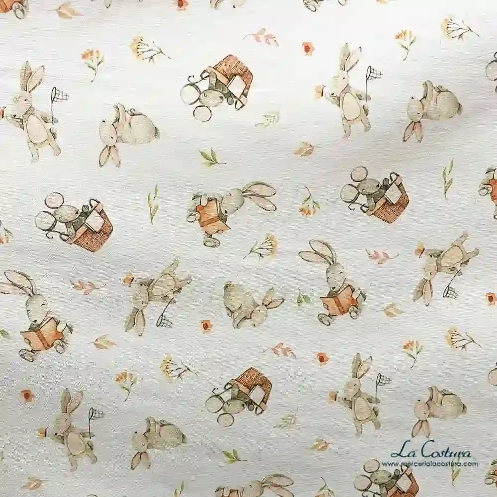 tela-algodon-infantil-conejitos-ratones