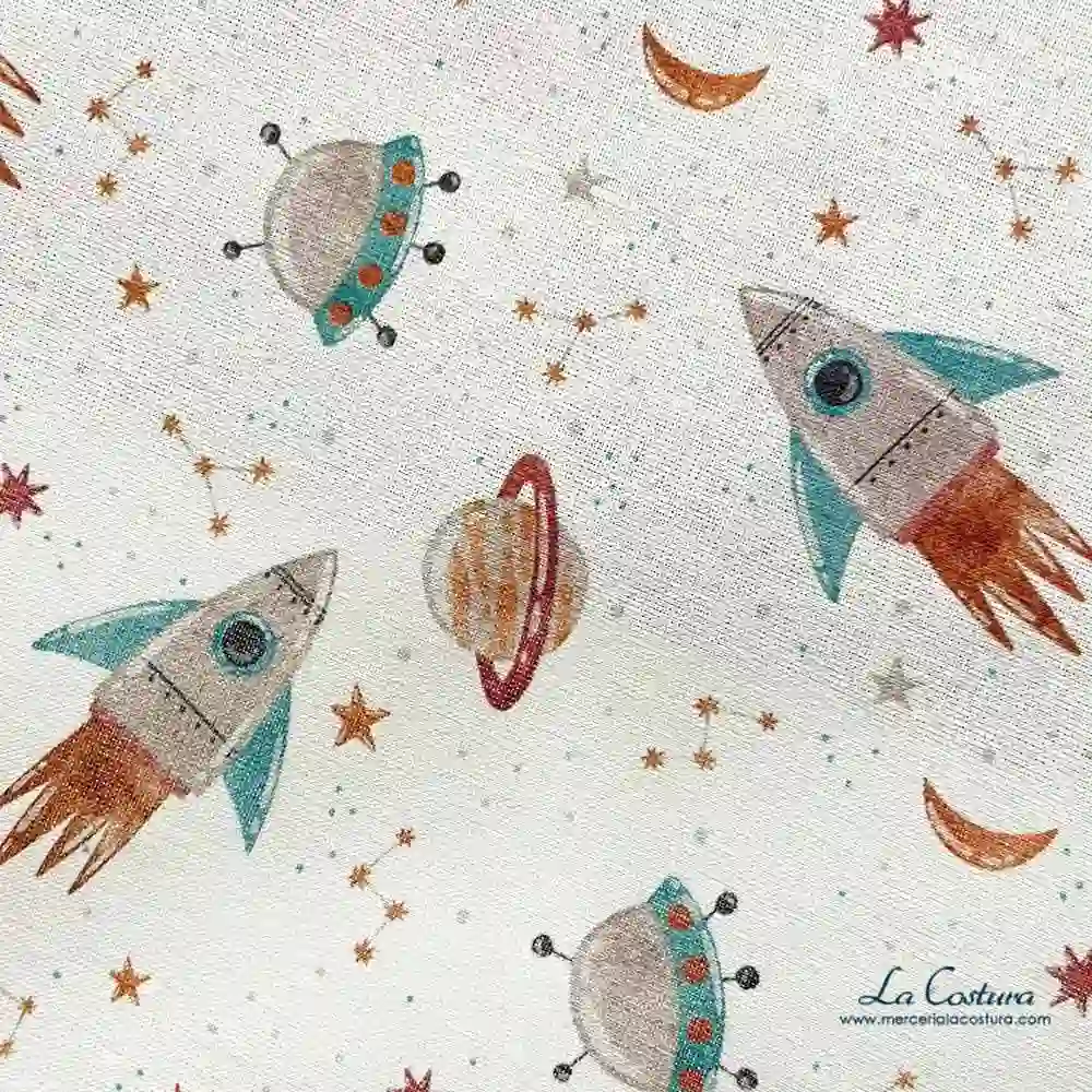 Tela algodón infantil Espacio - Imagen 2